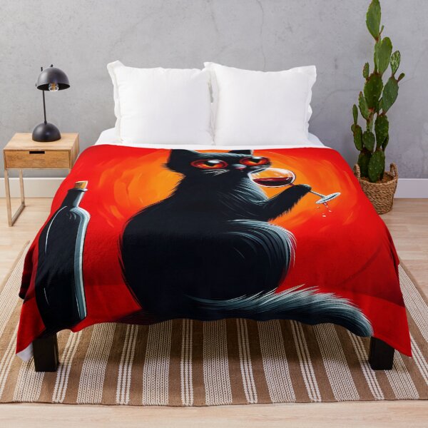 Item preview, Black Cat And Red Wine designed and sold by Visual Nomad Club.