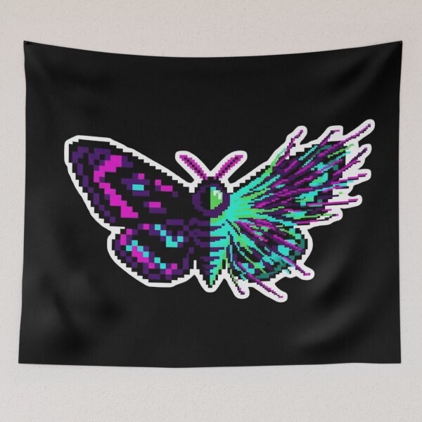 Item preview, Glitch Moth – Pixel Art Neon Wing Corruption designed and sold by Pixel Toad.
