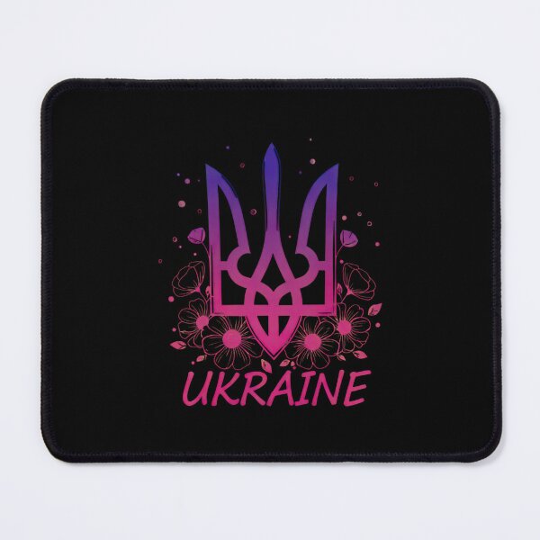Item preview, Gradient Ukrainian Tryzub with Floral Design designed and sold by RGShirtWorks.