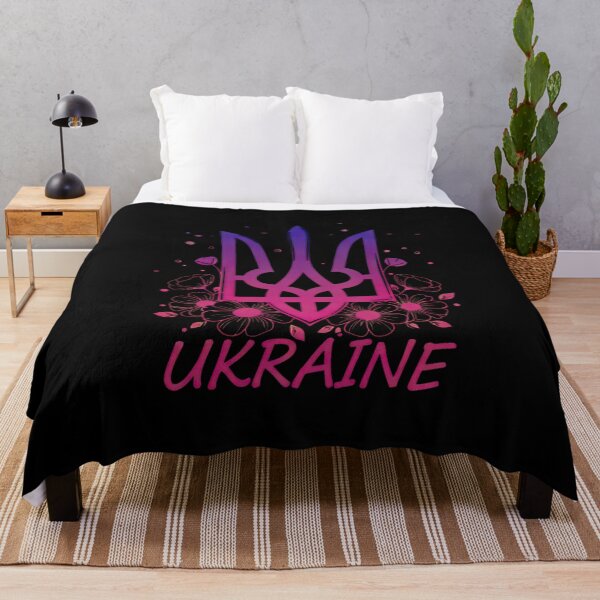 Item preview, Gradient Ukrainian Tryzub with Floral Design designed and sold by RGShirtWorks.