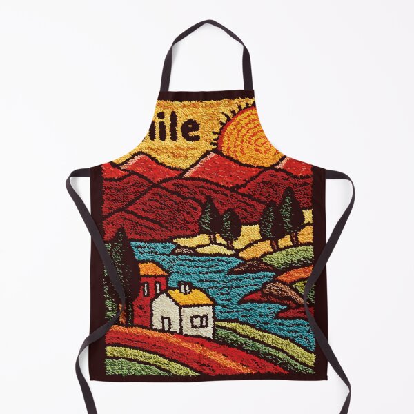 Item preview, Chile Mountain Village Woven Folk Art Poster designed and sold by TuncGK.