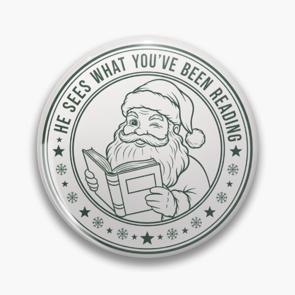 Item preview, He Sees What You've Been Reading Funny Bookish Christmas designed and sold by Ali-printshop.