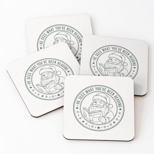 Item preview, He Sees What You've Been Reading Funny Bookish Christmas designed and sold by Ali-printshop.