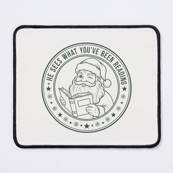 Item preview, He Sees What You've Been Reading Funny Bookish Christmas designed and sold by Ali-printshop.