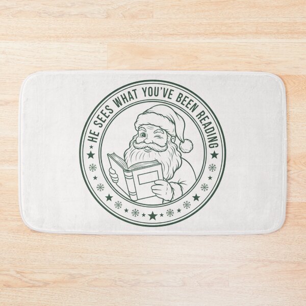 Item preview, He Sees What You've Been Reading Funny Bookish Christmas designed and sold by Ali-printshop.
