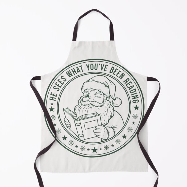 Item preview, He Sees What You've Been Reading Funny Bookish Christmas designed and sold by Ali-printshop.