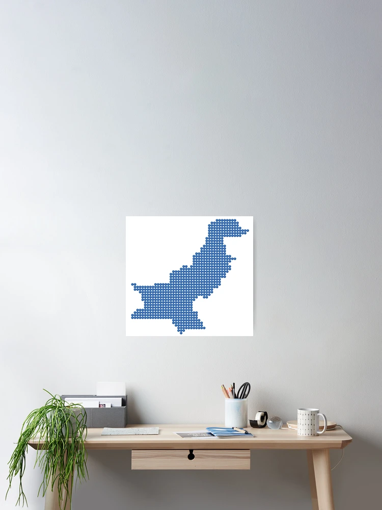 Thumbnail 2 of 3, Poster, Blue Rhinestone Pakistan designed and sold by TheIconSmith.