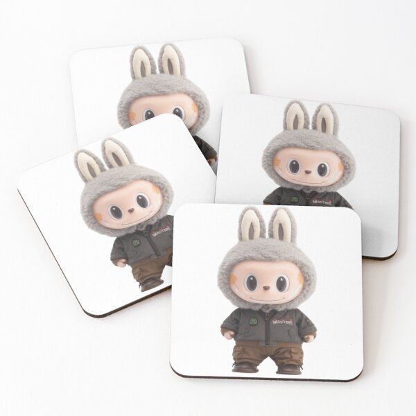 Item preview, labubu, cute adorable grey labubu doll  designed and sold by nicnacc.