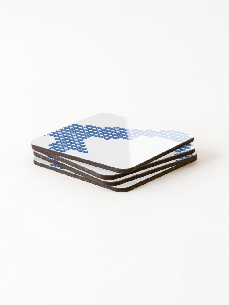 Thumbnail 4 of 5, Coasters (Set of 4), Blue Rhinestone Panama designed and sold by TheIconSmith.