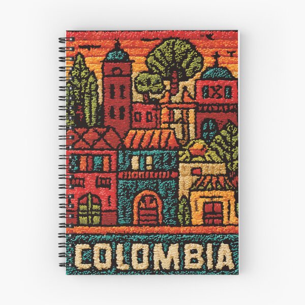 Item preview, Colombia Colorful Village Woven Folk Art Poster designed and sold by TuncGK.