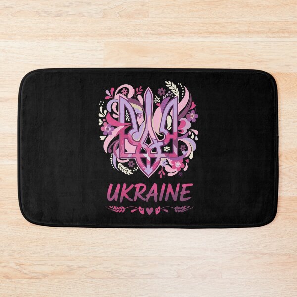 Item preview, Vibrant Gradient Ukrainian Tryzub with Hearts and Text designed and sold by RGShirtWorks.