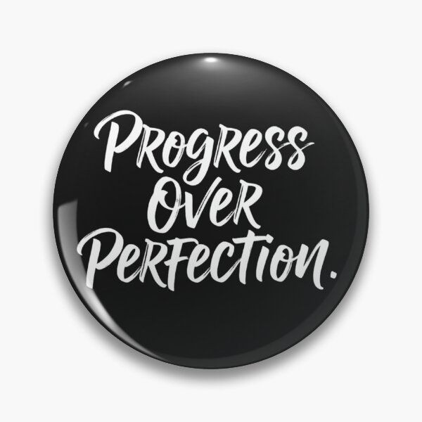 Item preview, Progress Over Perfection Handwritten White Brush Typography designed and sold by Happyfreedom.