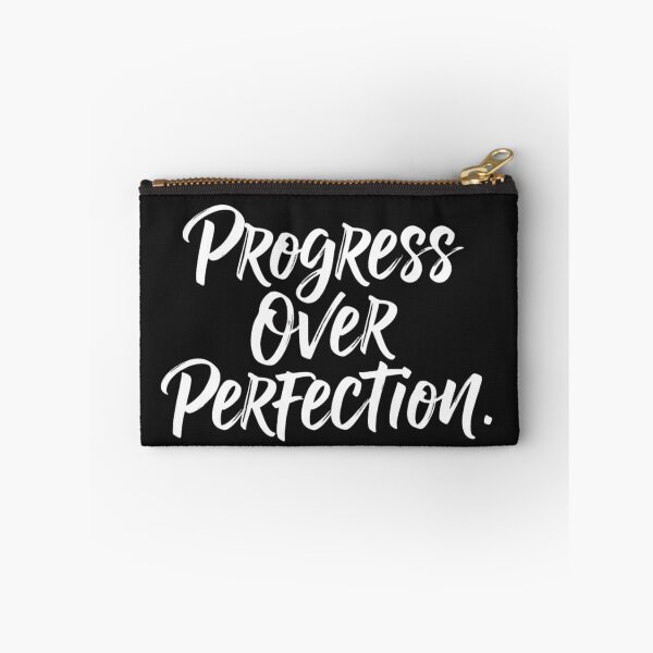 Item preview, Progress Over Perfection Handwritten White Brush Typography designed and sold by Happyfreedom.