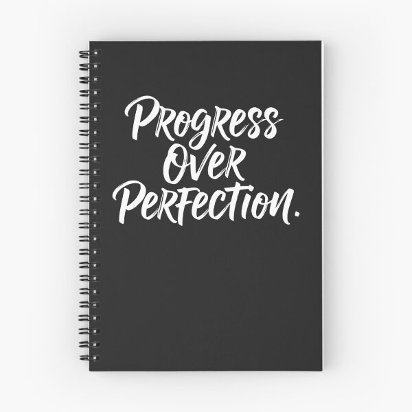 Item preview, Progress Over Perfection Handwritten White Brush Typography designed and sold by Happyfreedom.