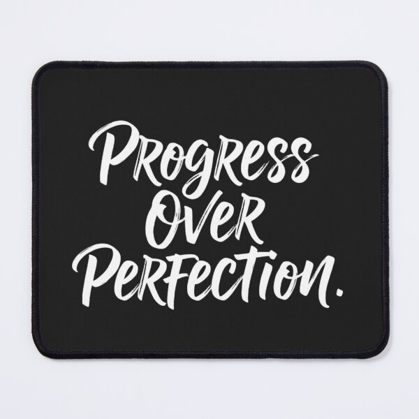 Item preview, Progress Over Perfection Handwritten White Brush Typography designed and sold by Happyfreedom.