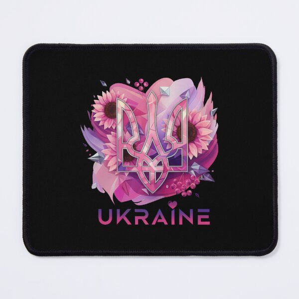 Item preview, Ukrainian Trident with Sunflowers, Berries, and Crystals designed and sold by RGShirtWorks.