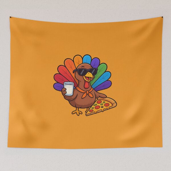 Item preview, Thankful & Cool – Rainbow Turkey Feast designed and sold by annenambiro.