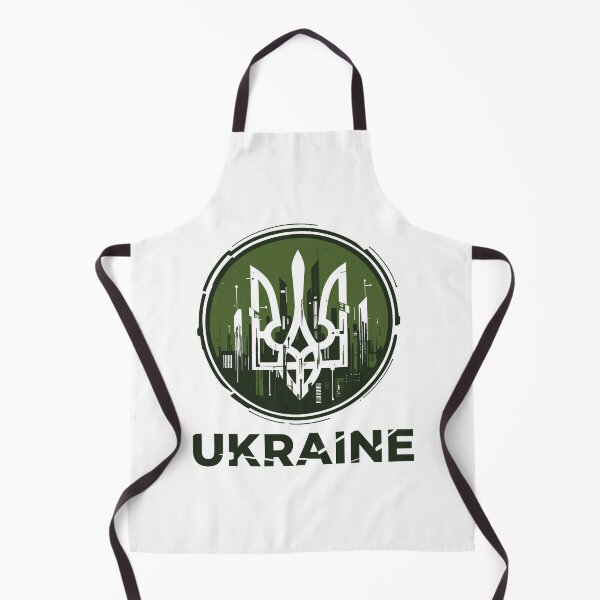 Item preview, Grunge Ukrainian Tryzub Emblem with Urban Skyline on Transparent Background designed and sold by RGShirtWorks.