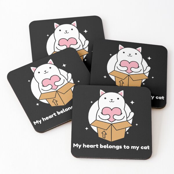 Item preview, My Heart Belongs to My Cat – Cute Cat Lovers Quote Design designed and sold by Ani-24.