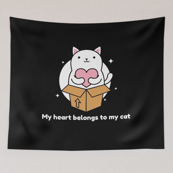Item preview, My Heart Belongs to My Cat – Cute Cat Lovers Quote Design designed and sold by Ani-24.