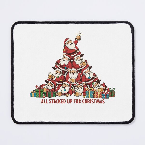 Item preview, All Stacked Up for Christmas – Lazy Santa Tree Humor designed and sold by FelixnRobinus.