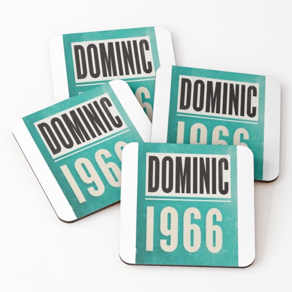 Item preview, Dominic 1966 Retro Poster Typography designed and sold by AlexLineArt.