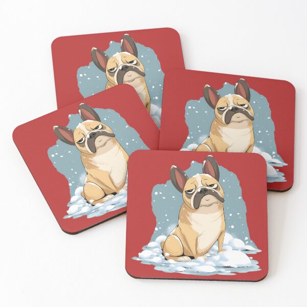 Item preview, French Bulldog in Snow - Cute Frenchie Sticker designed and sold by purrfect pattern.