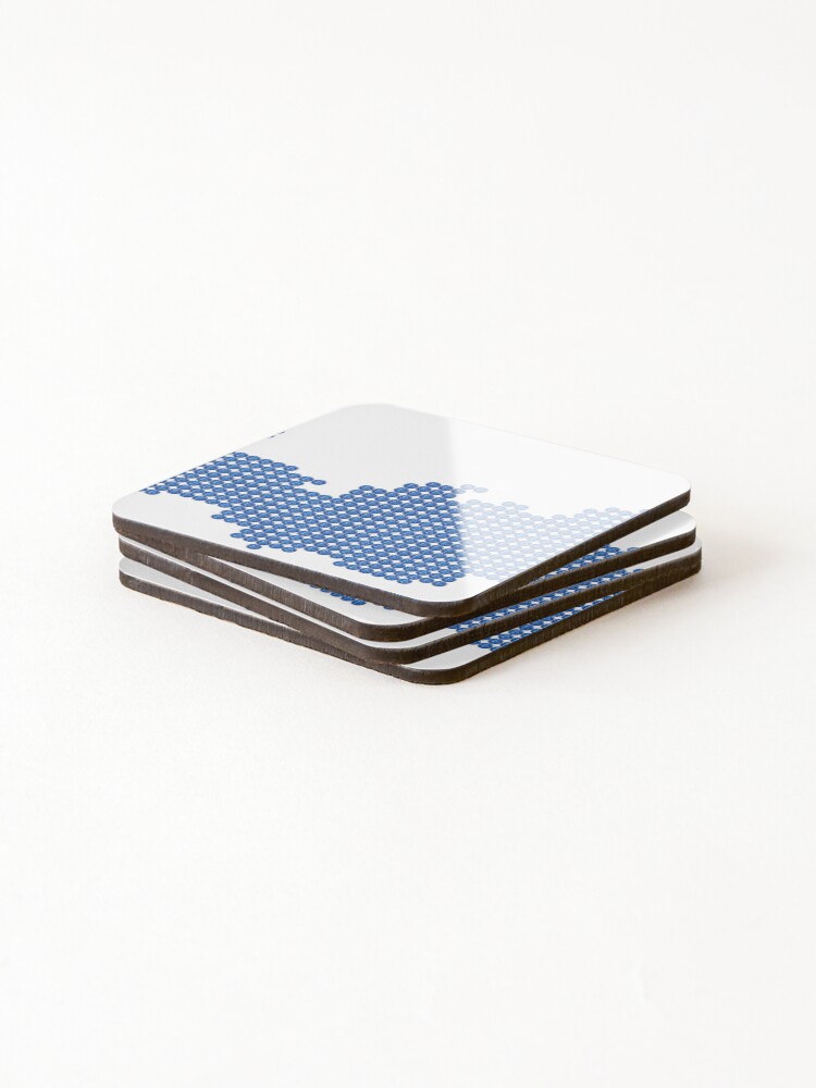Thumbnail 4 of 5, Coasters (Set of 4), Blue Rhinestone Russia designed and sold by TheIconSmith.