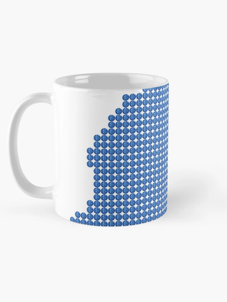 Thumbnail 5 of 6, Coffee Mug, Blue Rhinestone Rwanda designed and sold by TheIconSmith.