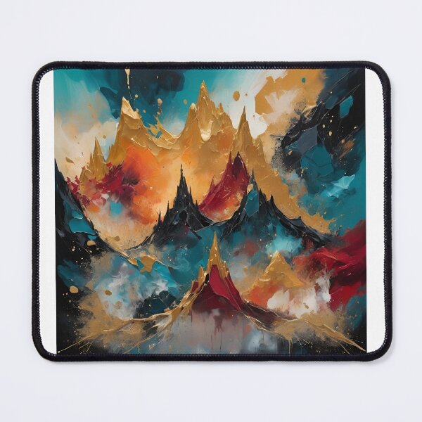 Item preview, Volcanic Gold Burst dramatic abstract luxurious depth artistic oil painting designed and sold by denakh.