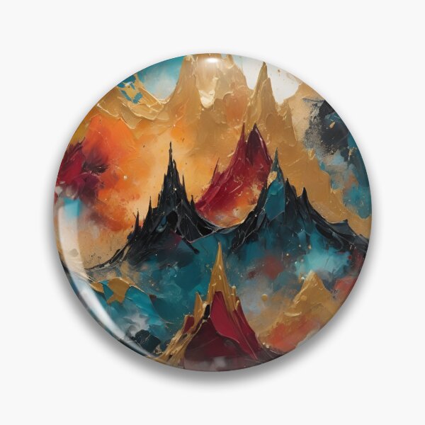 Item preview, Volcanic Gold Burst dramatic abstract  luxurious depth artistic oil painting designed and sold by denakh.