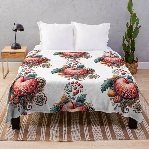 Item preview, Thanksgiving Pumpkin, Rosemaling Style, Orange Green, Harvest designed and sold by TheTimeTaxi.