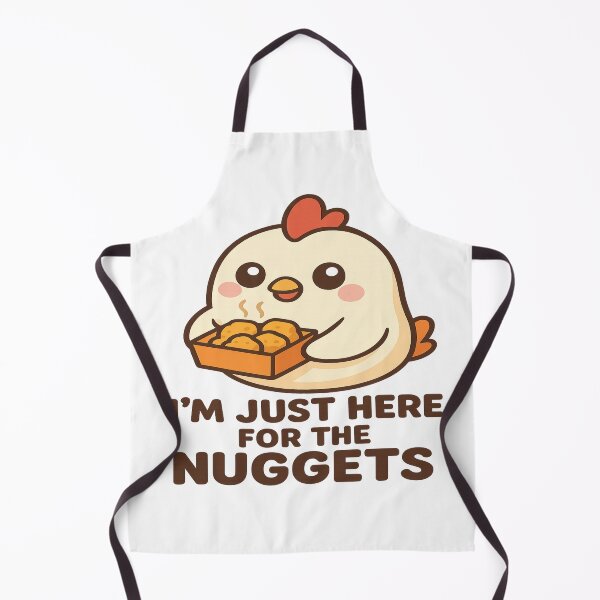 Artikelvorschau, Ich bin nur wegen der Nuggets hier – Lustiger Retro-Hühnerhumor entworfen und verkauft von Rajasekar.