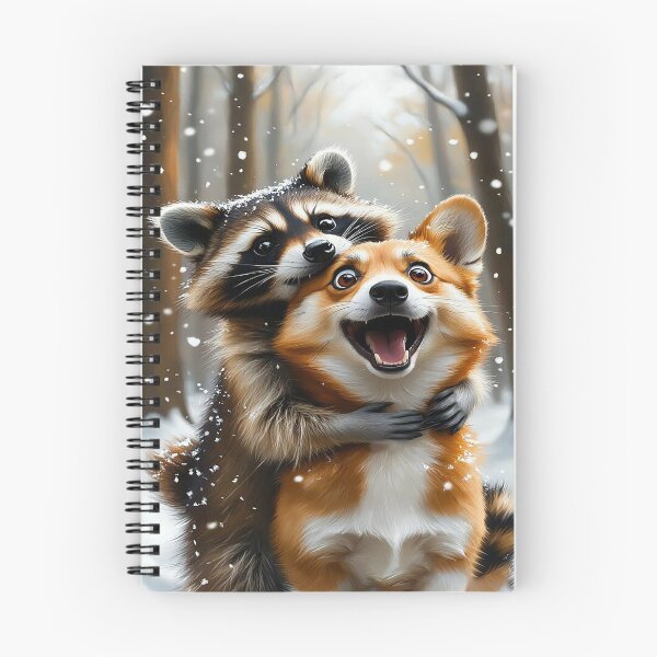 Item preview, Winter Hug – Raccoon and Corgi Friendship designed and sold by AmetistLight.