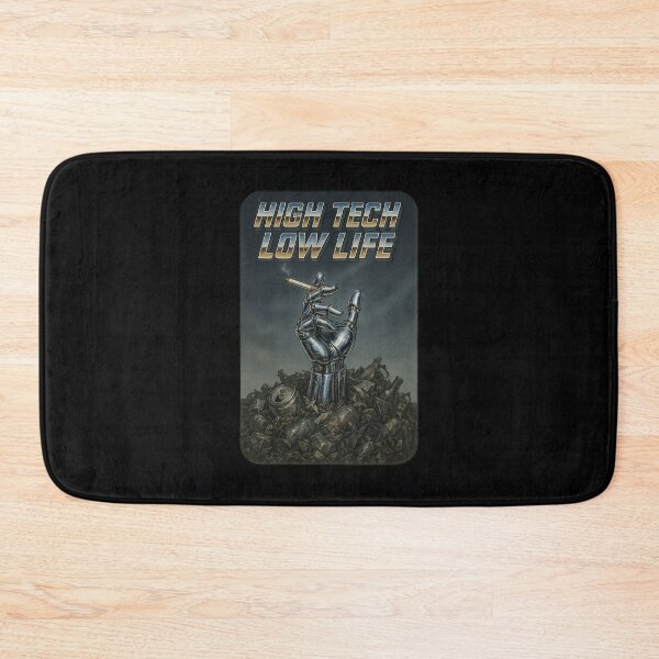 Item preview, High Tech Low Life – Retro Cyberpunk Robotic Hand Poster designed and sold by The Devil's Bargain.