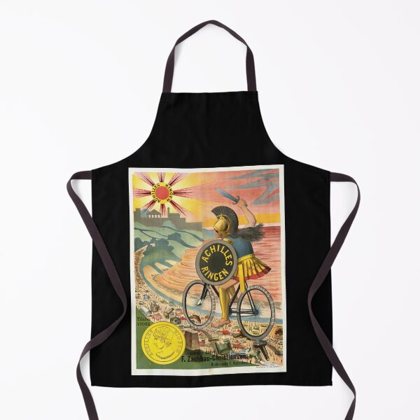 Item preview, Vibrant Achilles Ringen Bicycle Tire Poster | Mythical Heroic Art with Greek Warrior on Bike for Strength & Durability designed and sold by artofuniverse.
