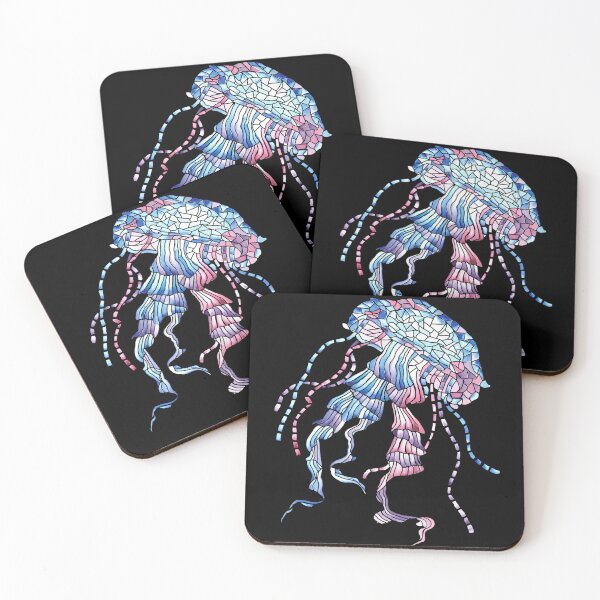 Item preview, Jellyfish Mosaic Watercolor designed and sold by Cobalt Blue Watercolors.