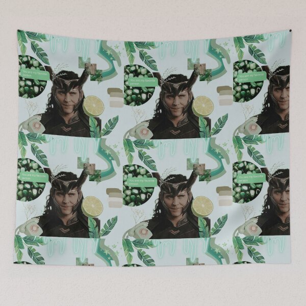 Item preview, Green God of Mischief montage designed and sold by enjoyfandom.
