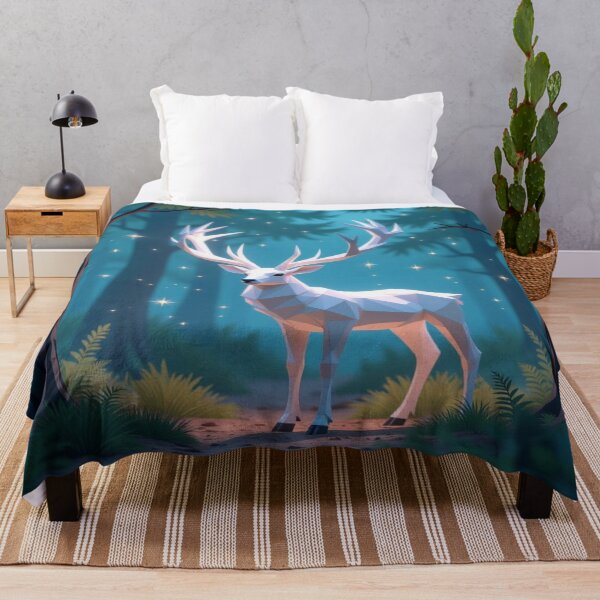 Item preview, Mystic White Stag in Fantasy Forest – Magical Twilight Dream by FotoworldEdel designed and sold by FotoworldEdel.