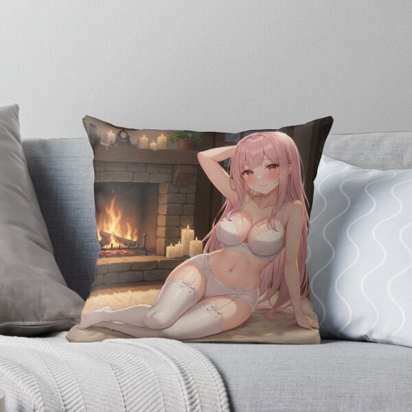 Item preview, The pink-haired Waifu is relaxing in a festive and warm atmosphere designed and sold by GerwantSHOP.