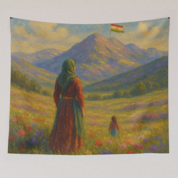 Item preview, Mother and Child beneath the Kurdish Mountains – Spirit of Kurdistan designed and sold by Avakurd.