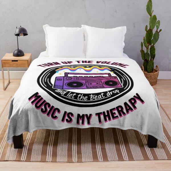 Item preview, Music Is My Therapy - Turn Up The Volume Retro Boombox designed and sold by Enga6.