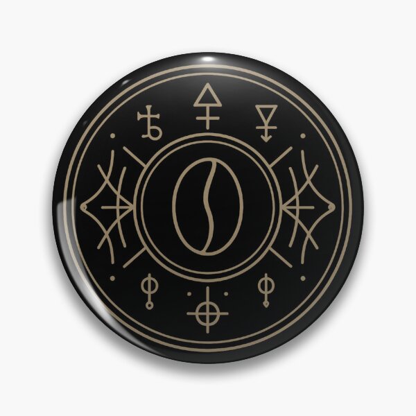 Item preview, Mystical Coffee Sigil – occult coffee circle for witchy café lovers designed and sold by ArcaneBeans.