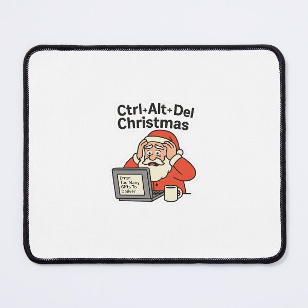 Item preview, Ctrl + Alt + Del Christmas – Funny Stressed Santa designed and sold by imnodix.