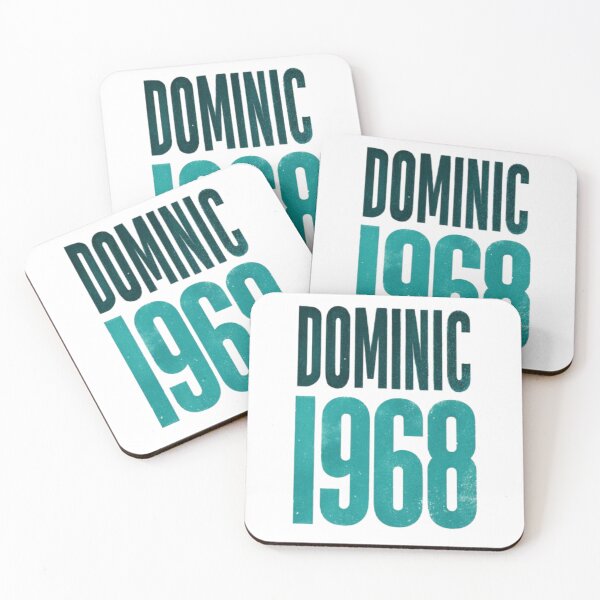 Item preview, Dominic 1968 Retro Vintage Typography Poster designed and sold by AlexLineArt.