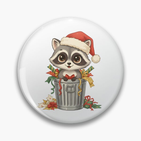 Artikelvorschau, Fröhliche Trashmas – Lustiger Waschbär-Weihnachtsaufkleber entworfen und verkauft von Basferr..