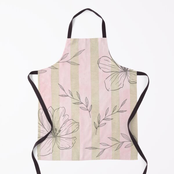 Item preview, Pastel Floral Stripe Pattern – Romantic Coquettecore Botanical Design by Heritage Hive Studio | Blush Pink Sage Green designed and sold by Heritage Hive Studio.