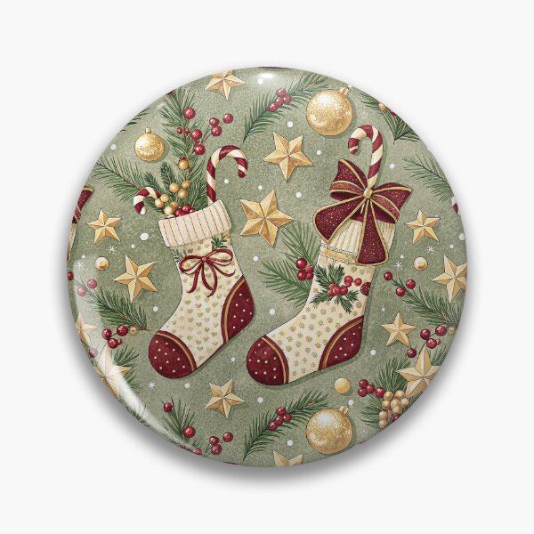 Item preview, Cute stockings, candy canes and gold stars for Christmas designed and sold by Merrylands Artshop.