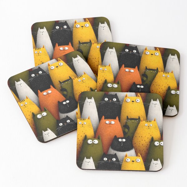 Item preview, Funny Cats Retro Cat Lovers Cartoon Animals Pattern designed and sold by SecretDicer.