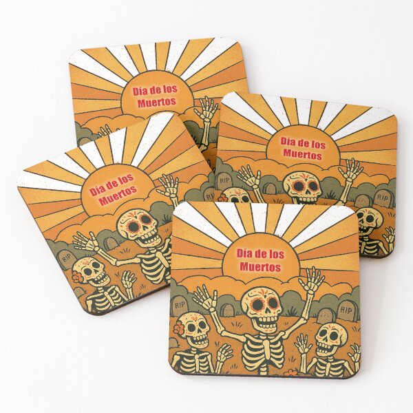 Item preview, Vintage, cartoon, skeleton, sunrise, festive, colorful, spooky, cheerful designed and sold by hardingcarl2.
